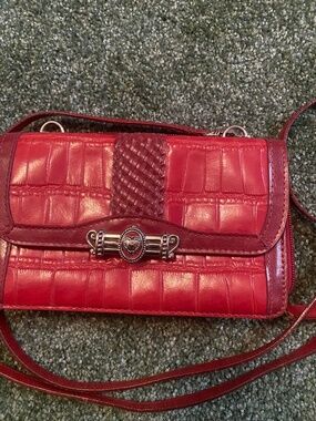 M C Marc Chantal Leather Red Crossbody